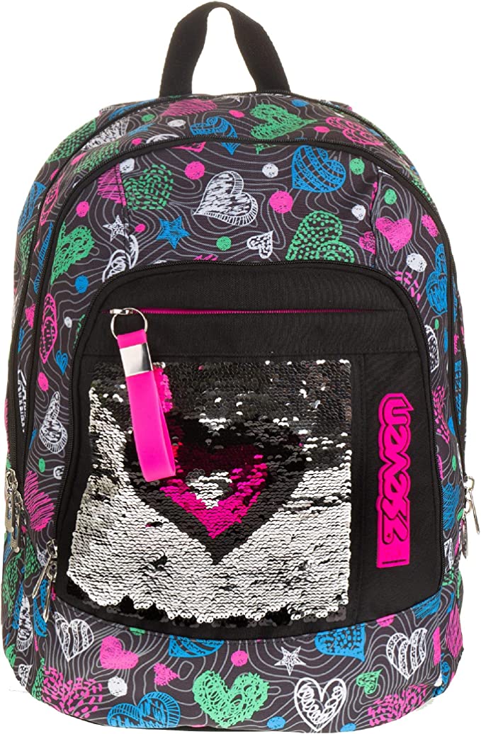 Zaino scuola advanced SEVEN - SHINEHEART - Nero - 